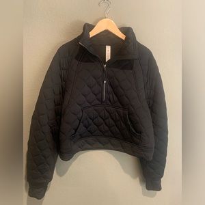 Scuba Oversized Quilted Half Zip Scuba - Black M/L